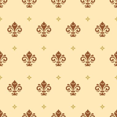 Royal Lily ile sorunsuz vektör desen