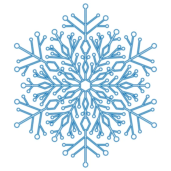 Joli vecteur rond flocon de neige — Image vectorielle