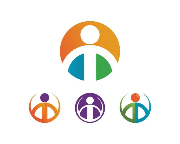 Pessoas Comunidade Cuidar Logotipo Símbolos Modelo — Fotografia de Stock