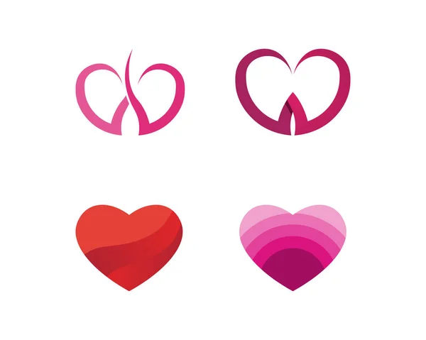 Logo Dell Amore Simboli Del Giorno San Valentino Icone Modello — Foto Stock