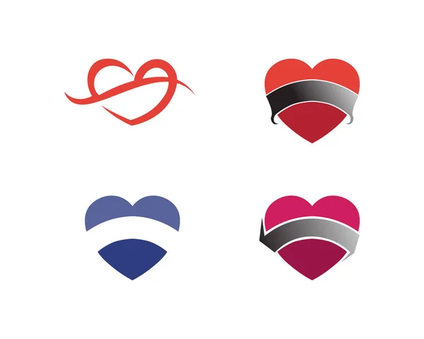 Love Logo and valentine day symbols Vector Template icons ap