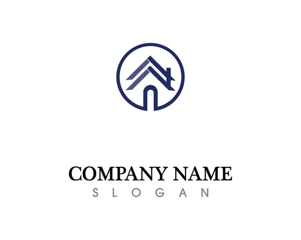 Ikony Logo Nieruchomości Budynków Mieszkalnych Templat — Zdjęcie stockowe