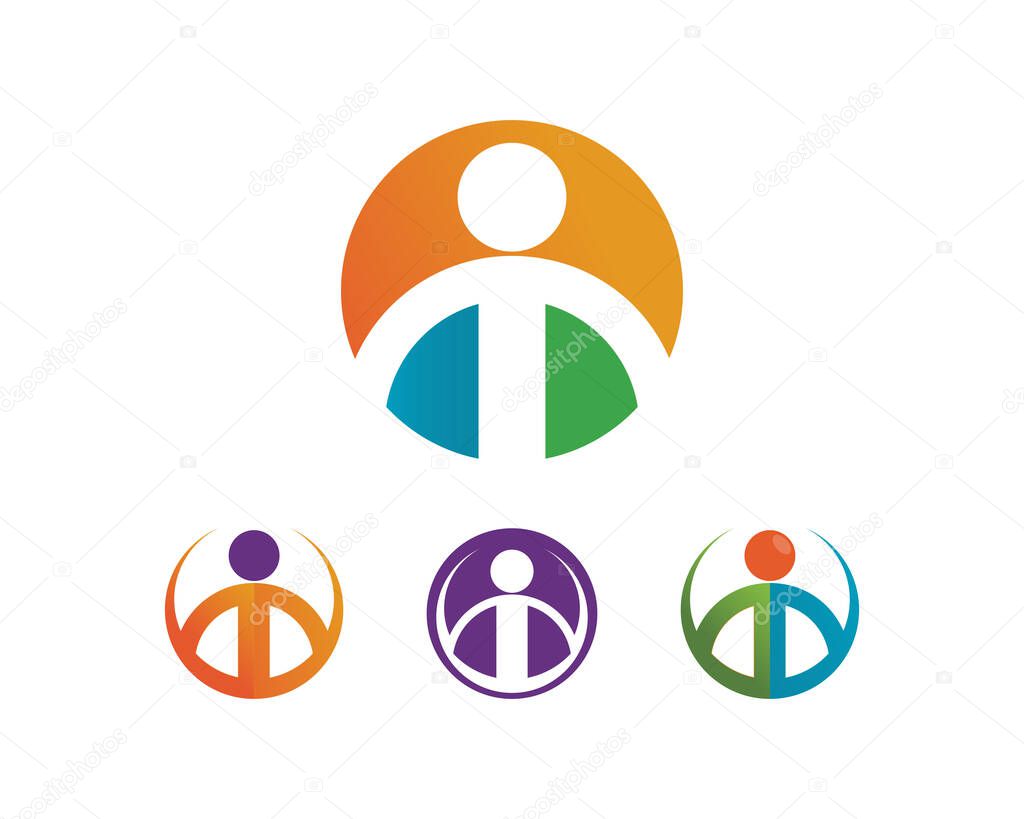 Community people care logo and symbols templat