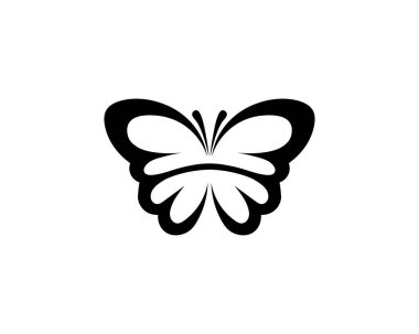 Vektör - Kelebek kavramsal basit, renkli simge. Logo. Vektör illüstrasyonu