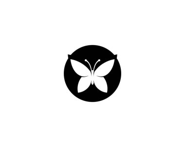Vektör - Kelebek kavramsal basit, renkli simge. Logo. Vektör illüstrasyonu