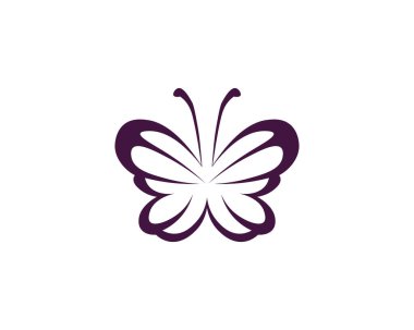 Güzellik Kelebeği Logo Şablonu Vektör simgesi arzusu