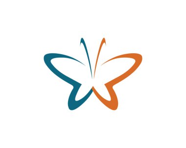 Güzellik Kelebeği Logo Şablonu Vektör simgesi arzusu