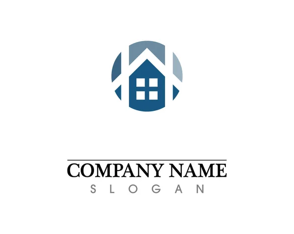 Imobiliário Casa Edifícios Logotipo Ícones Modelo — Fotografia de Stock