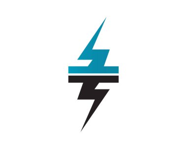 Elektrik Vektörü Yıldırım simgesi logosu ve sembolü