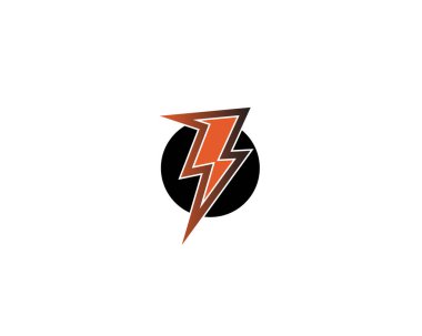 Elektrik Vektörü Yıldırım simgesi logosu ve sembolü