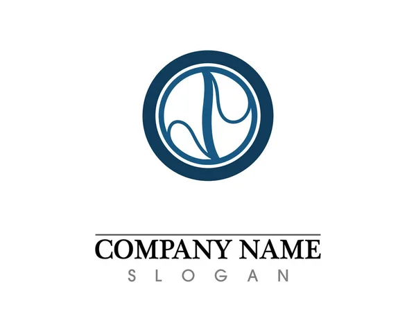 Ondas Logotipo Praia Símbolos Modelo Ícones —  Vetores de Stock