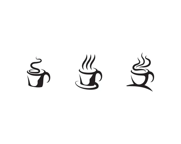 コーヒーカップロゴテンプレートベクトルアイコンデザイン — ストックベクタ