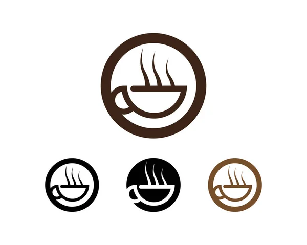 Koffie Kopje Logo Template Vector Pictogram Desig — Stockvector