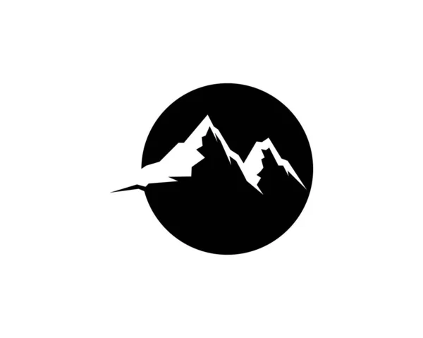 Mountain Natur Landskap Logotyp Och Symboler Ikoner Templat — Stock vektor