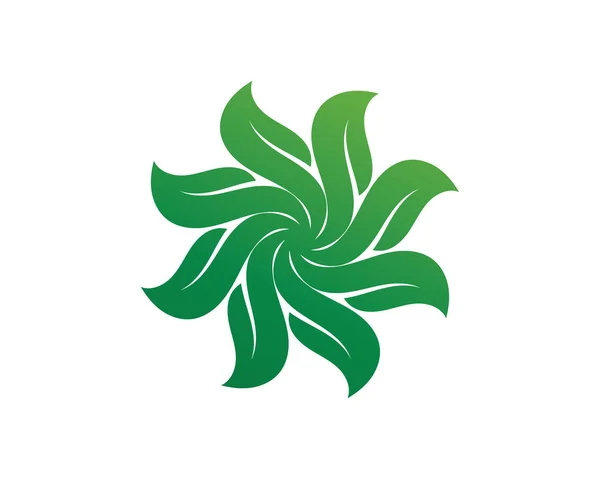 Diseño Del Logotipo Del Vector Hoja Árbol Concepto Ecológico — Vector de stock