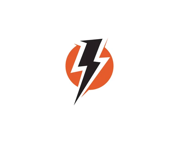 Электрический Вектор Молнии Логотип Символ — стоковый вектор