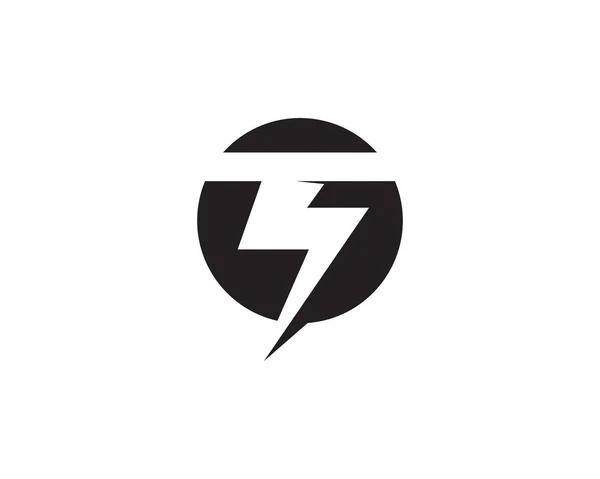 電気ベクトル雷アイコンのロゴとシンボル — ストックベクタ