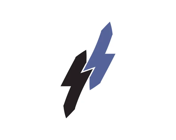 Elektrische Vector Bliksem Pictogram Logo Symbool — Stockvector