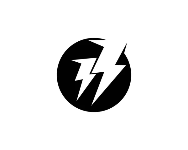 Ícone Elétrico Vector Relâmpago Logotipo Símbolo —  Vetores de Stock