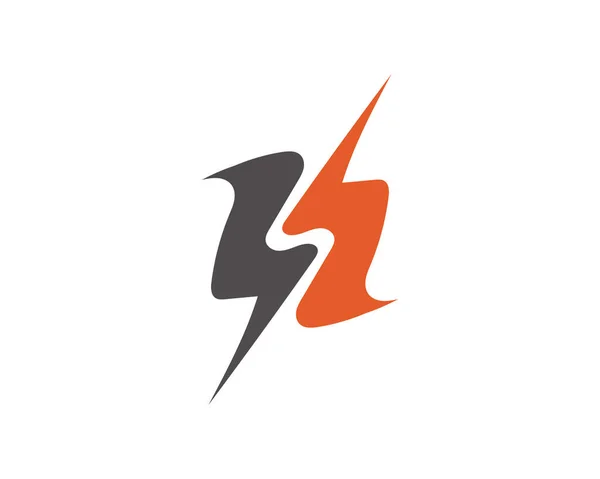 Electric Vector Lightning Symbol Logo Und Symbol — Stockvektor