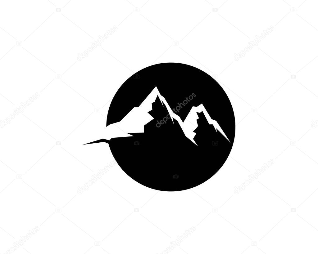 Mountain nature landscape  logo and symbols  icons templat