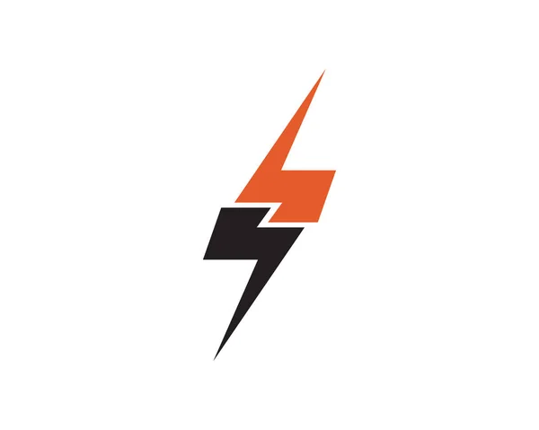 Elektrické Logo Symbol Ikony Vektorového Blesku — Stockový vektor