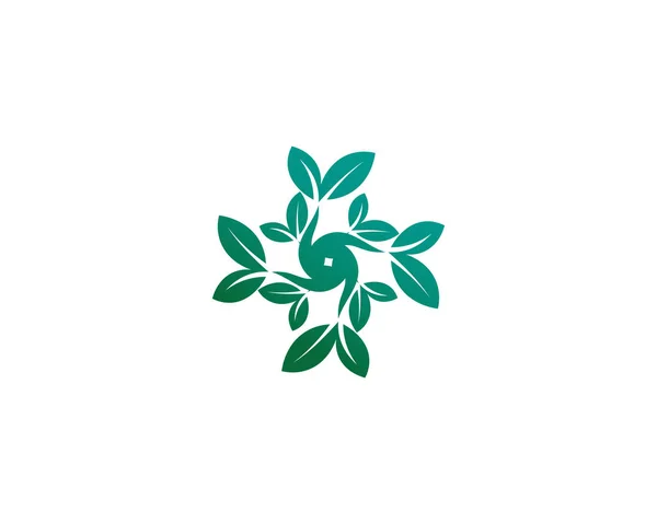 Diseño Del Logotipo Del Vector Hoja Árbol Concepto Ecológico — Archivo Imágenes Vectoriales