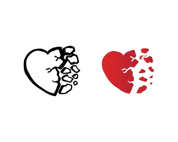 Logo Amour Symboles Saint Valentin Modèle Vectoriel Icônes — Image vectorielle