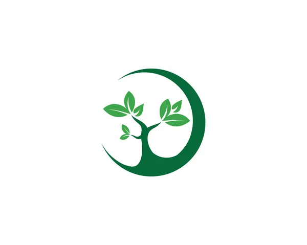 Conception Logo Vecteur Feuille Arbre Concept Respectueux Environnement — Image vectorielle