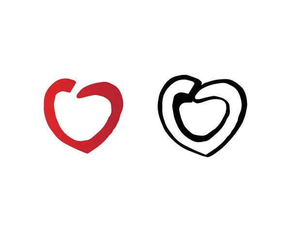 Logo Miłości Walentynki Symbole Wektor Szablon Ikony — Wektor stockowy