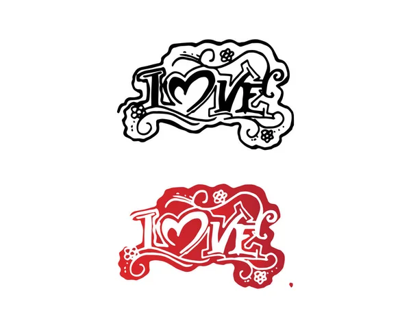 Logo Amour Symboles Saint Valentin Modèle Vectoriel Icônes — Image vectorielle