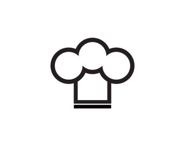 Şef logosu klasik aşçı ikram vektörü deseni