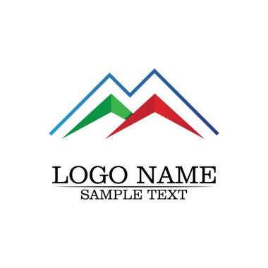 Emlak ve ev binaları logo simgeleri şablonu