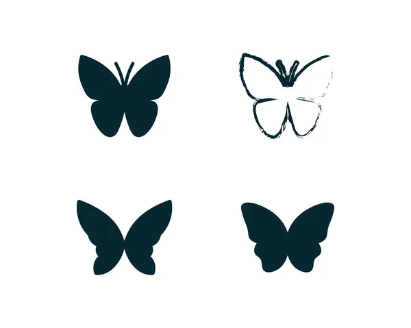 Vecteur Papillon Conceptuel Simple Icône Colorée Logo Illustration Vectorielle — Image vectorielle