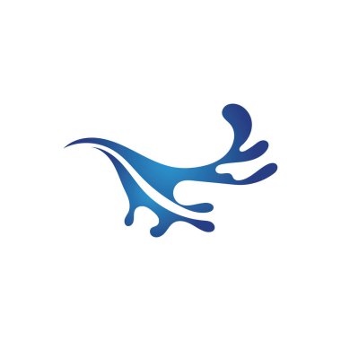 Dalgalar plaj logosu ve mavi semboller simge uygulaması