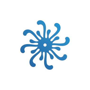 Dalgalar plaj logosu ve mavi semboller simge uygulaması