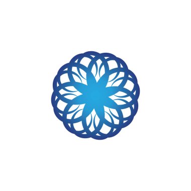 Dalgalar plaj logosu ve mavi semboller simge uygulaması