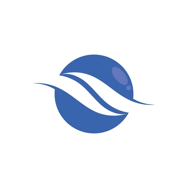 Onde Spiaggia Vettoriale Logo Simboli Modello Icone App — Vettoriale Stock