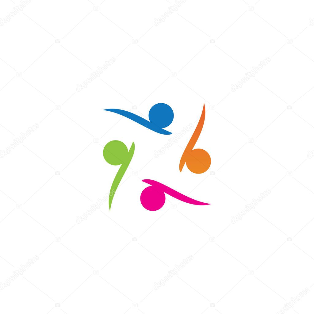 Community people care logo and symbols templat