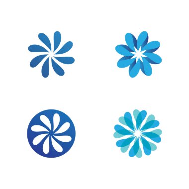 Plaj vektör logosu ve semboller şablon uygulaması