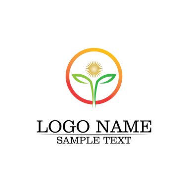 Güzellik Vektörü çiçek tasarımı logo şablonu ico