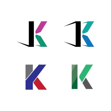 k harfi k logo tasarımı ve vektörü