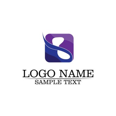 S harfli şirket logosu tasarım vektörü