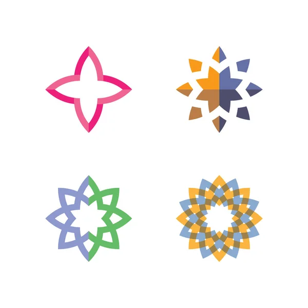 Beauty Vector Květiny Design Logo Template Ico — Stockový vektor