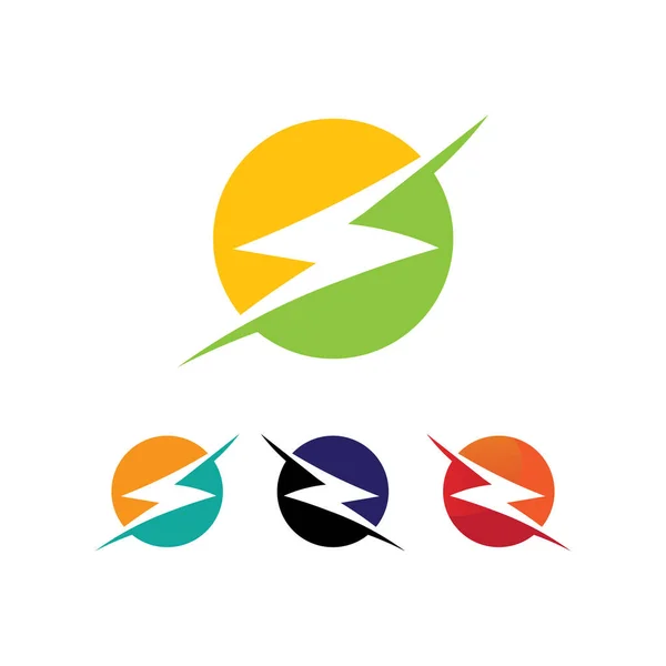 Elektryczne Logo Symbol Pioruna Wektora — Wektor stockowy