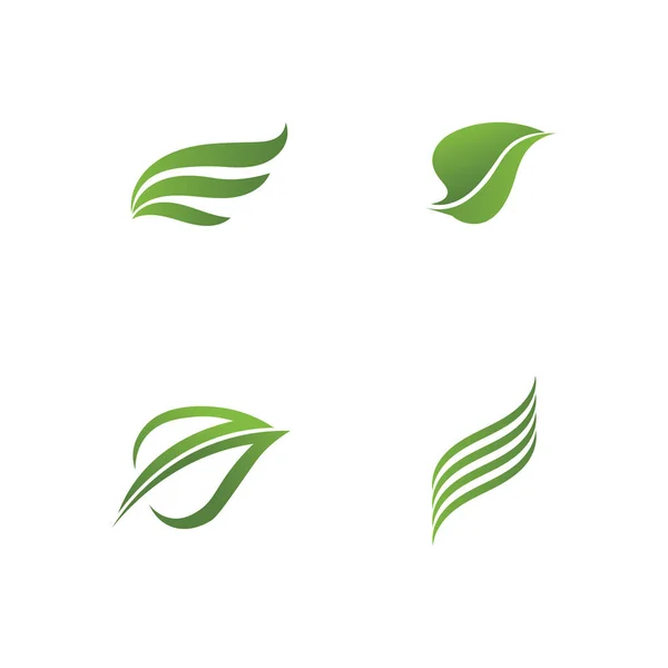 Projeto Logotipo Vetor Folha Árvore Conceito Eco Amigável — Vetor de Stock