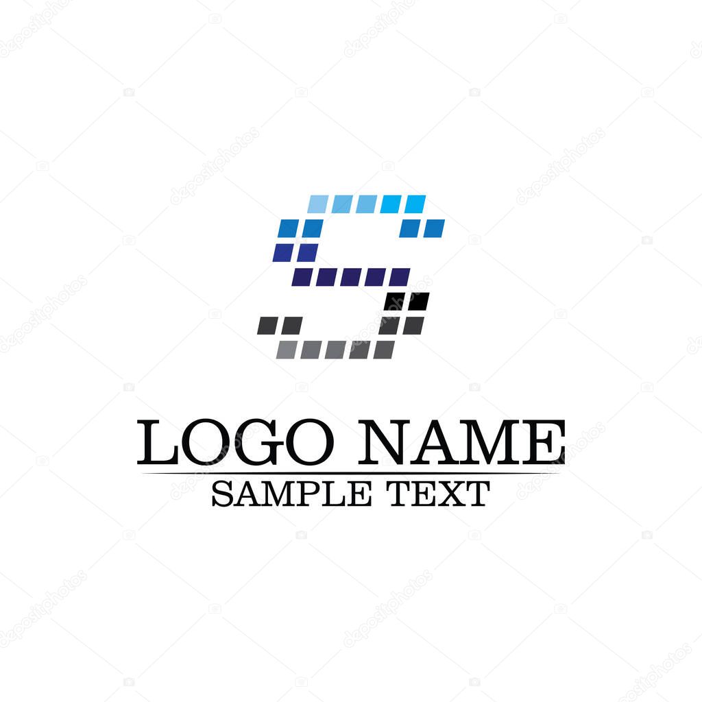 Business corporate letter S logo design vecto