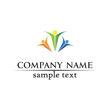 İnsanlar başarıyı önemser sağlık logosu simgeler ve topluluk