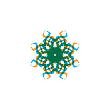 Kırmızı ve Mavi Yıldız Şahin Logo Şablon vektör simgesi