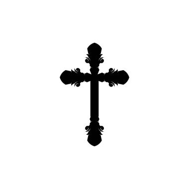 Çapraz ve Hıristiyan logosu ve vektörü